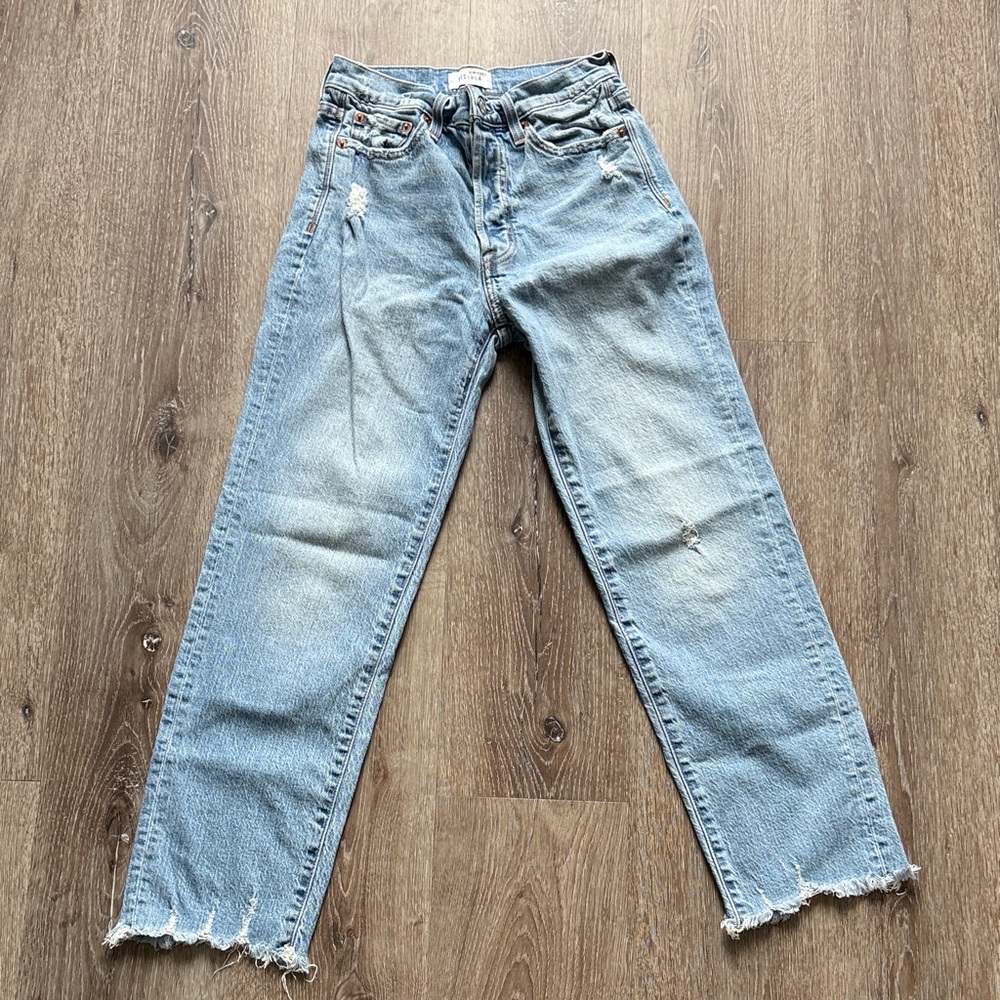 PISTOLA Women's Light Blue Distressed Jeans